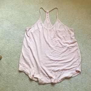 light pink ribbed tank top